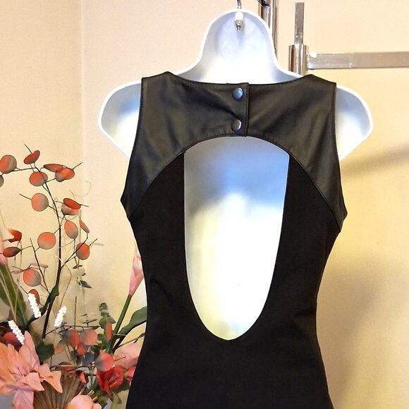 NWT Nousvous Women's Unique Designed Sleeveless Party Dress Black Lined Dresses - Picture 6 of 9